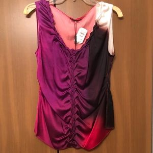 Braided Front Silk Tank